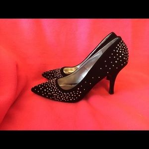 Cupid Black Bling Stiletto’s Size 9